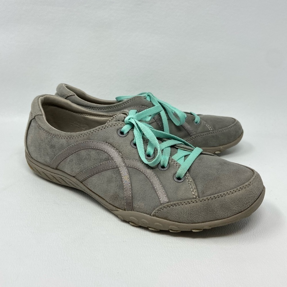 Skechers Relaxed Fit Memory Foam Taupe Lace Up Shoes, SN 23847
